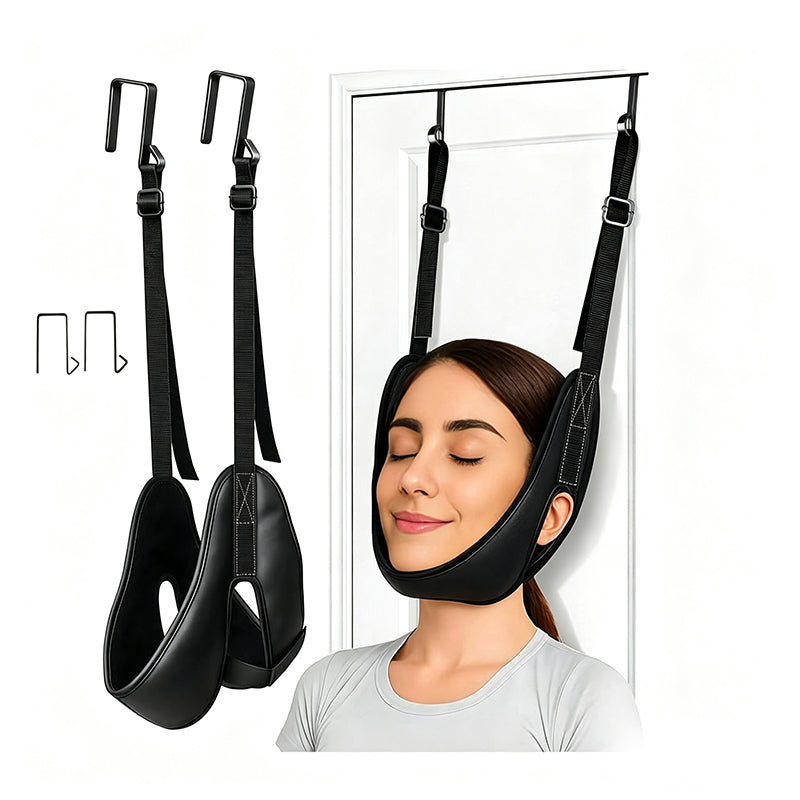 Dispositif de traction cervicale sur porte pour le soulagement des douleurs au cou