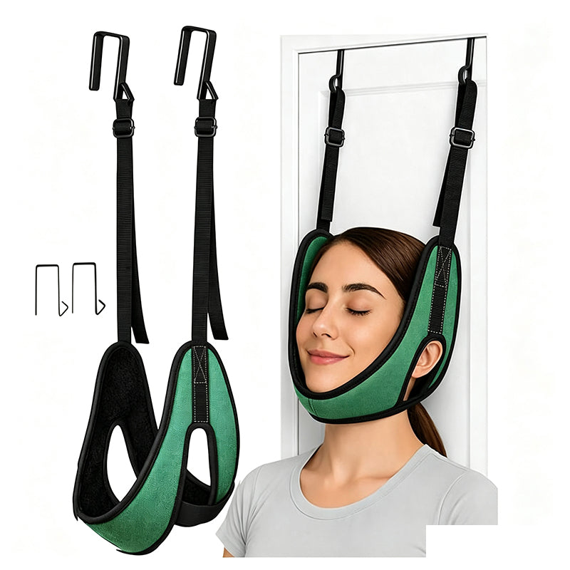 Dispositif de traction cervicale sur porte pour le soulagement des douleurs au cou