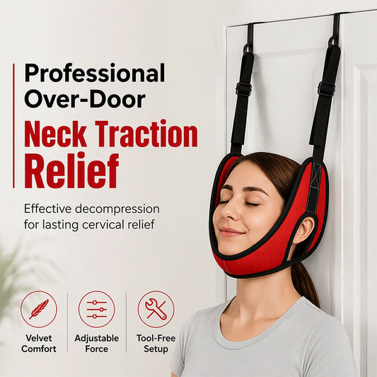 Dispositif de traction cervicale sur porte pour le soulagement des douleurs au cou