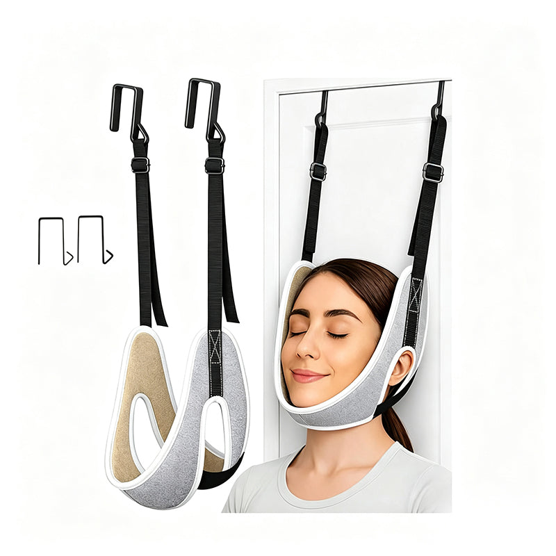Dispositif de traction cervicale sur porte pour le soulagement des douleurs au cou