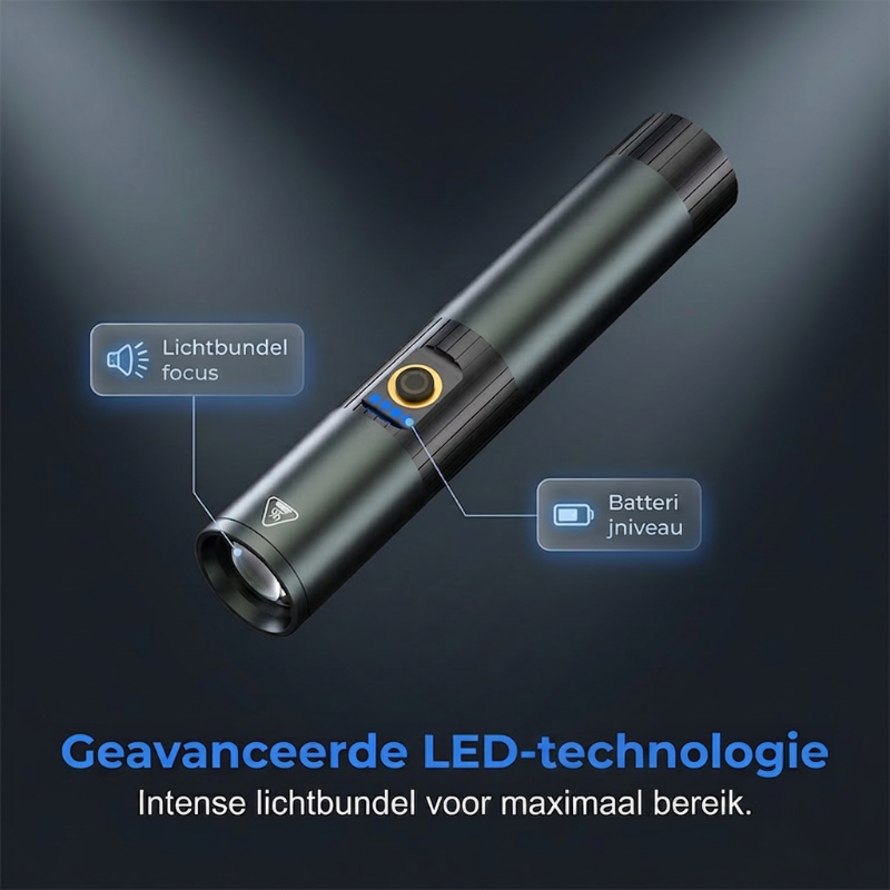 📢📢50% DE RÉDUCTION !! ⏰Lampe torche tactique ultra-lumineuse avec fonction zoom