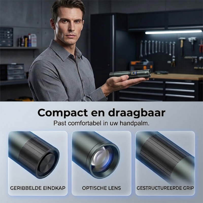 📢📢50% DE RÉDUCTION !! ⏰Lampe torche tactique ultra-lumineuse avec fonction zoom