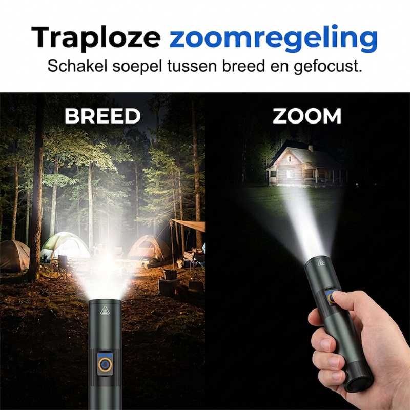 📢📢50% DE RÉDUCTION !! ⏰Lampe torche tactique ultra-lumineuse avec fonction zoom