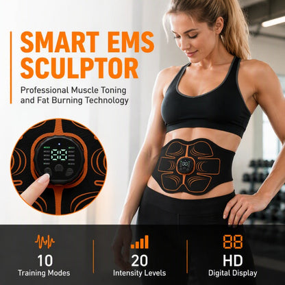 Ceinture de tonification abdominale intelligente rechargeable