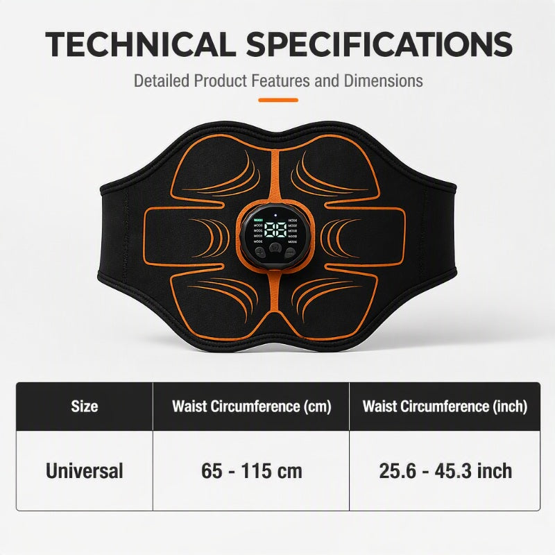 Ceinture de tonification abdominale intelligente rechargeable