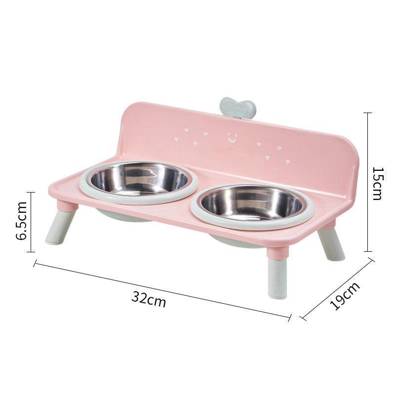 🐱🐶 Gamelles doubles surélevées – Protection cervicale et bols amovibles, pour des repas confortables et sains au quotidien 🥣💚