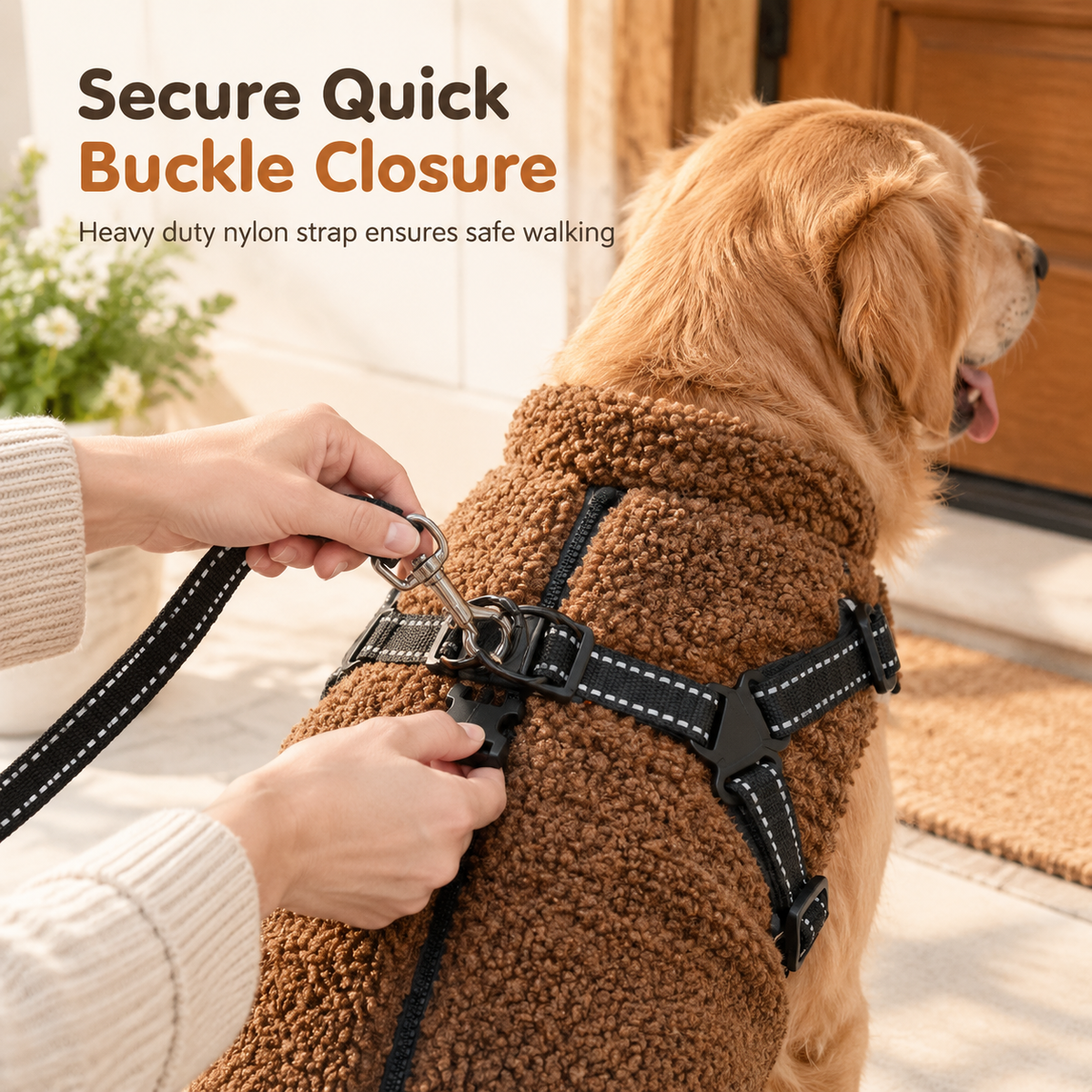 ⏳ Offre à durée limitée : -50 % ⏰ Manteau d'hiver chaud pour chien avec bandes réfléchissantes et harnais, pour petits et moyens chiens 🐶❄️