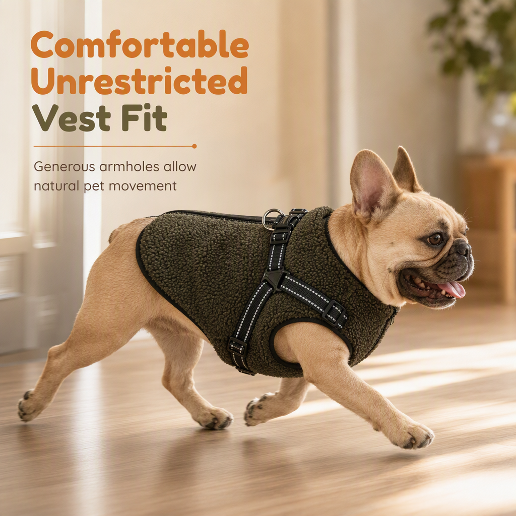 ⏳ Offre à durée limitée : -50 % ⏰ Manteau d'hiver chaud pour chien avec bandes réfléchissantes et harnais, pour petits et moyens chiens 🐶❄️