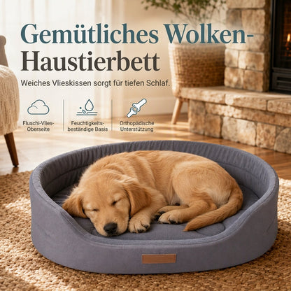 ✨50 % DE RÉDUCTION EN CE MOMENT ! ✨Panier ovale amovible pour animaux en polaire et tissu Oxford avec fond déperlant antidérapant et rembourrage en mousse pour chiens et chats