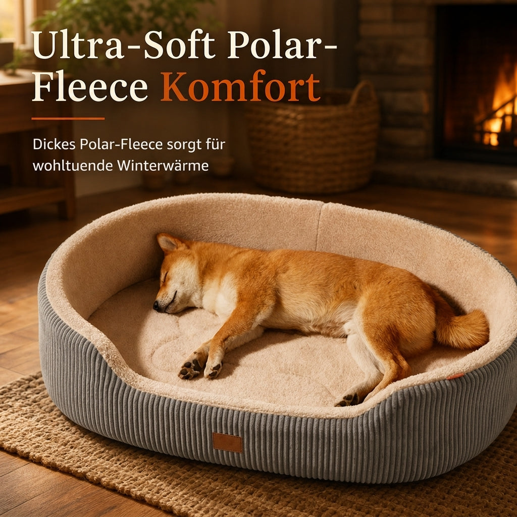 ✨50 % DE RÉDUCTION EN CE MOMENT ! ✨Panier ovale amovible pour animaux en polaire et tissu Oxford avec fond déperlant antidérapant et rembourrage en mousse pour chiens et chats