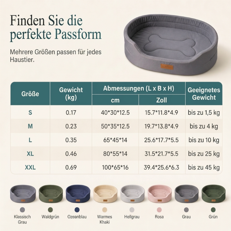 ✨50 % DE RÉDUCTION EN CE MOMENT ! ✨Panier ovale amovible pour animaux en polaire et tissu Oxford avec fond déperlant antidérapant et rembourrage en mousse pour chiens et chats