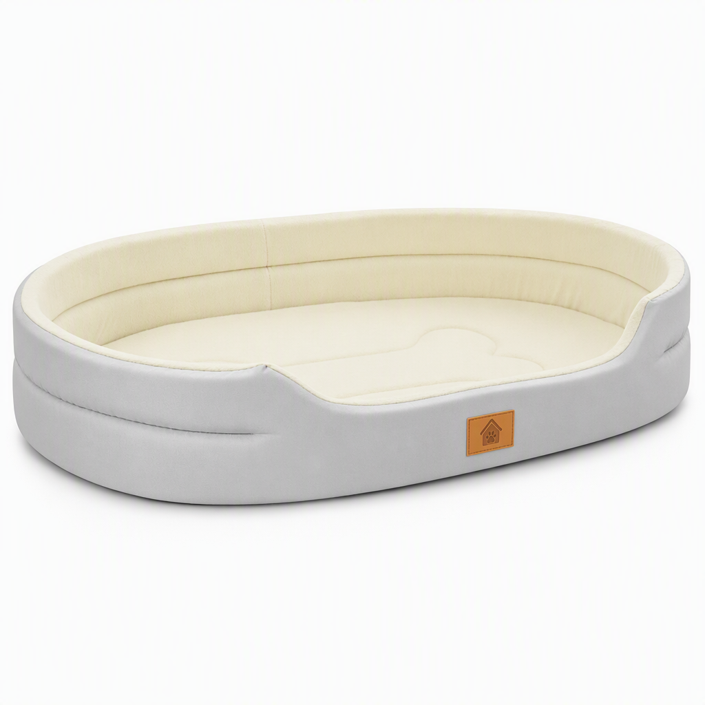 ✨50 % DE RÉDUCTION EN CE MOMENT ! ✨Panier ovale amovible pour animaux en polaire et tissu Oxford avec fond déperlant antidérapant et rembourrage en mousse pour chiens et chats