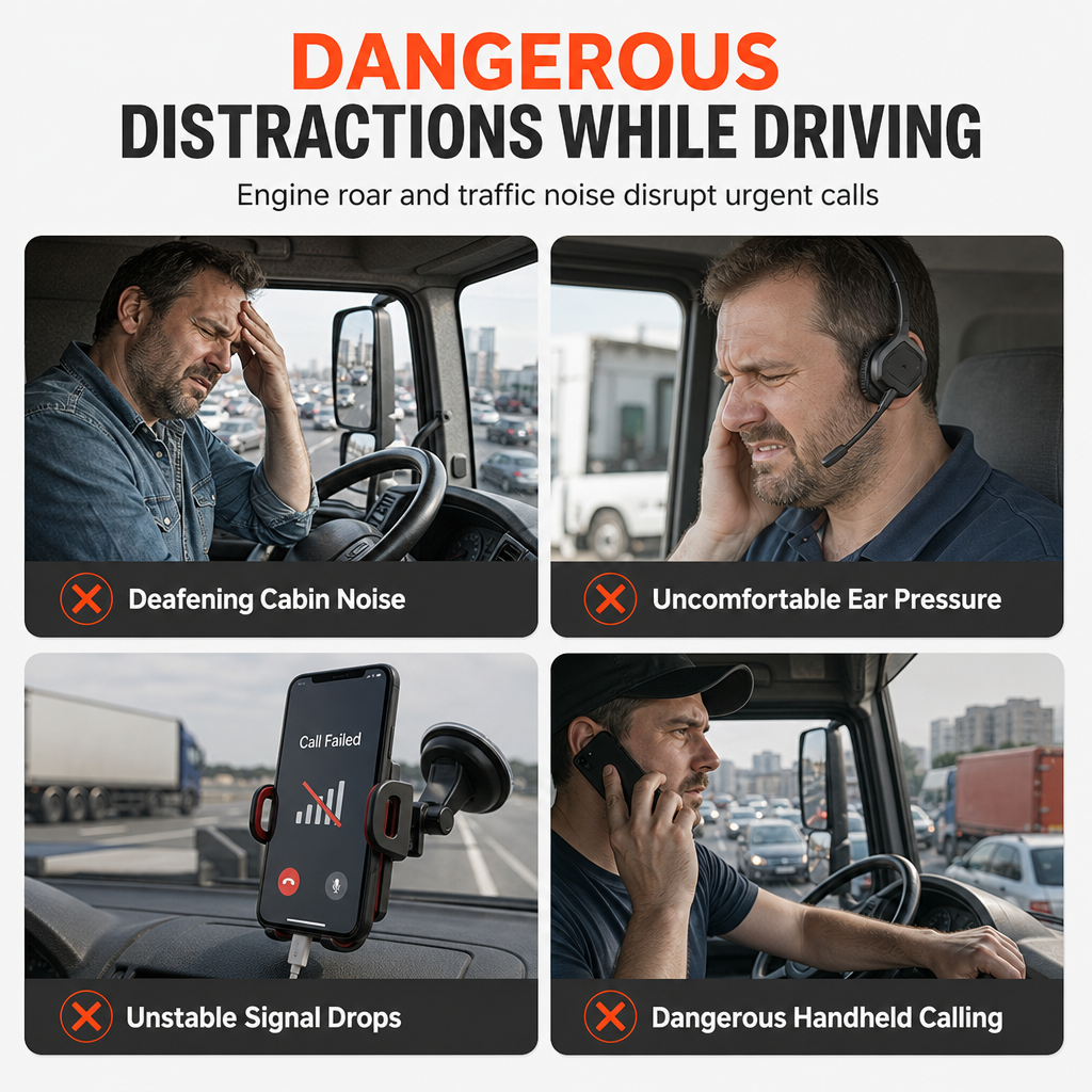 Casque sans fil Bluetooth pour centre d'appels, avec réduction de bruit environnemental ENC et appairage automatique, pour service client et chauffeurs routiers
