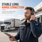 Casque sans fil Bluetooth pour centre d'appels, avec réduction de bruit environnemental ENC et appairage automatique, pour service client et chauffeurs routiers