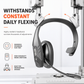 Casque sans fil Bluetooth pour centre d'appels, avec réduction de bruit environnemental ENC et appairage automatique, pour service client et chauffeurs routiers