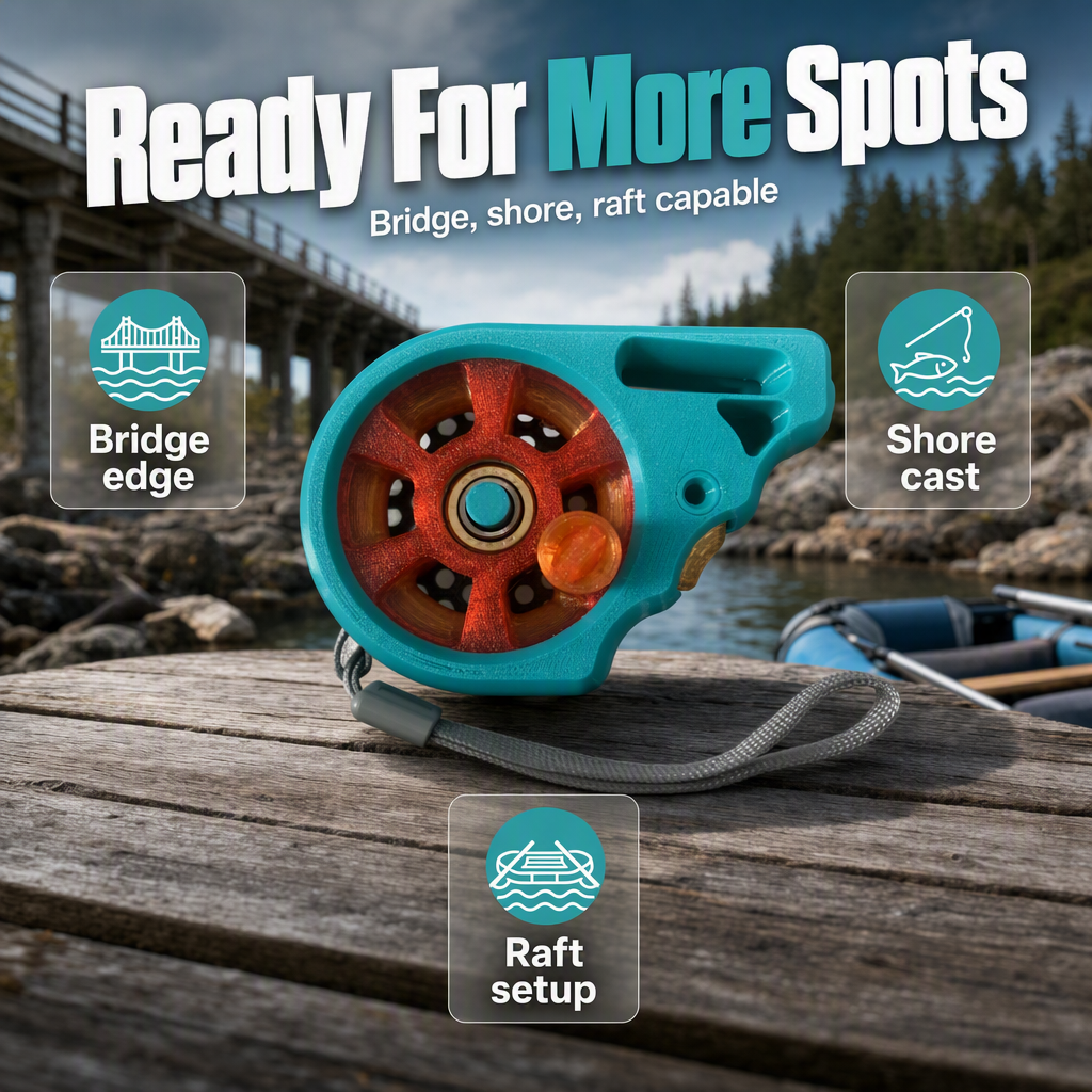 Dispositif portable de moulinet de pêche de poche sans canne
