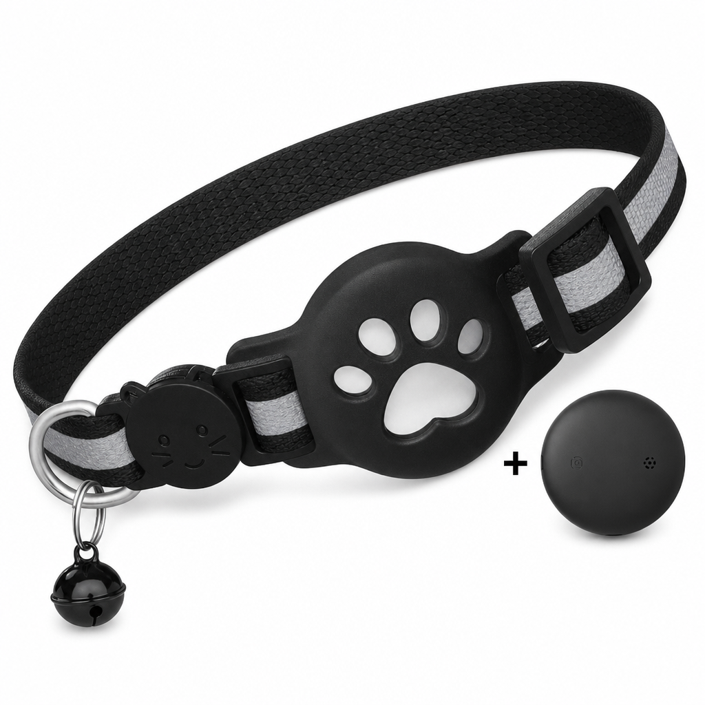 Collier Réfléchissant pour Chat avec Traceur Connecté Étanche