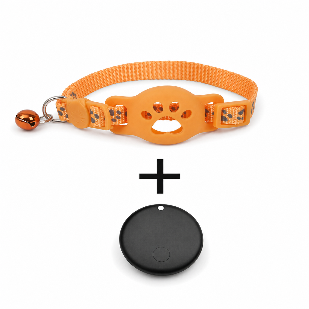 Collier Réfléchissant pour Chat avec Traceur Connecté Étanche