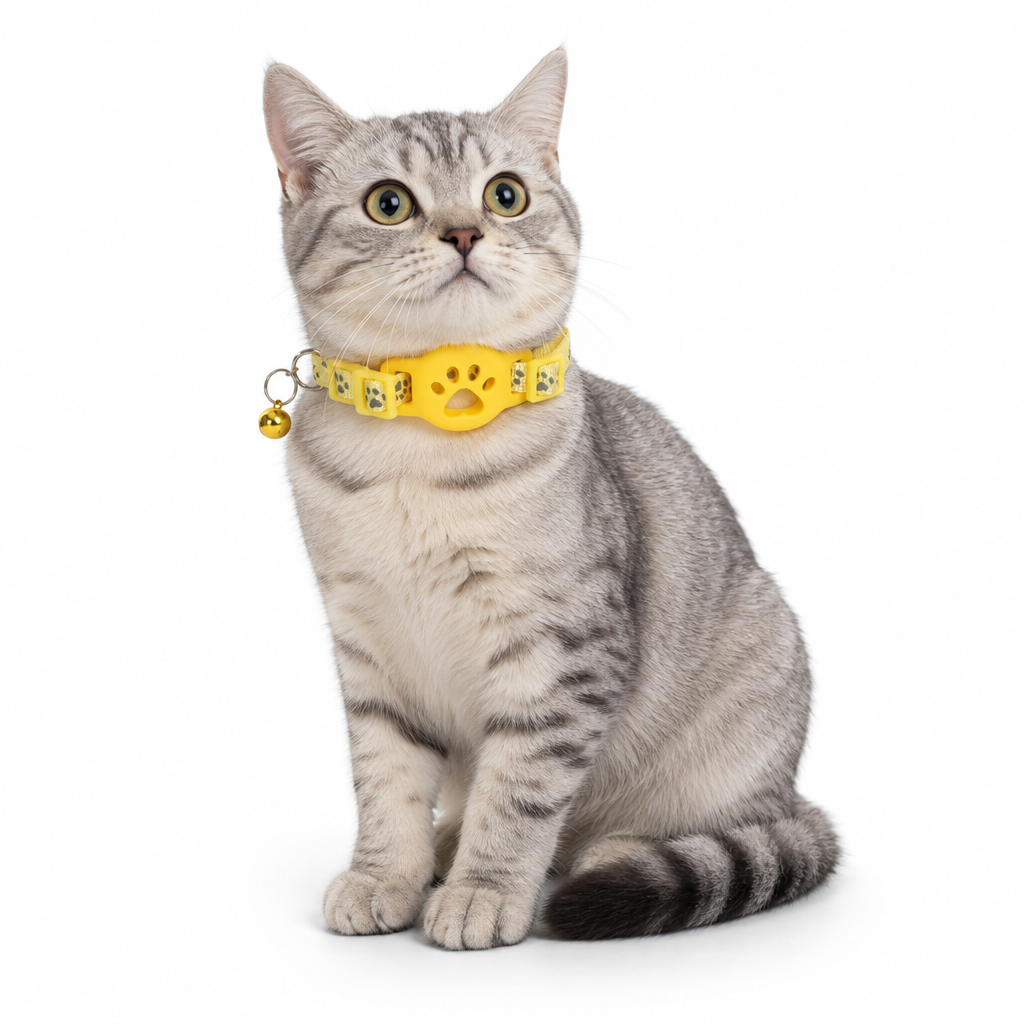 Collier Réfléchissant pour Chat avec Traceur Connecté Étanche