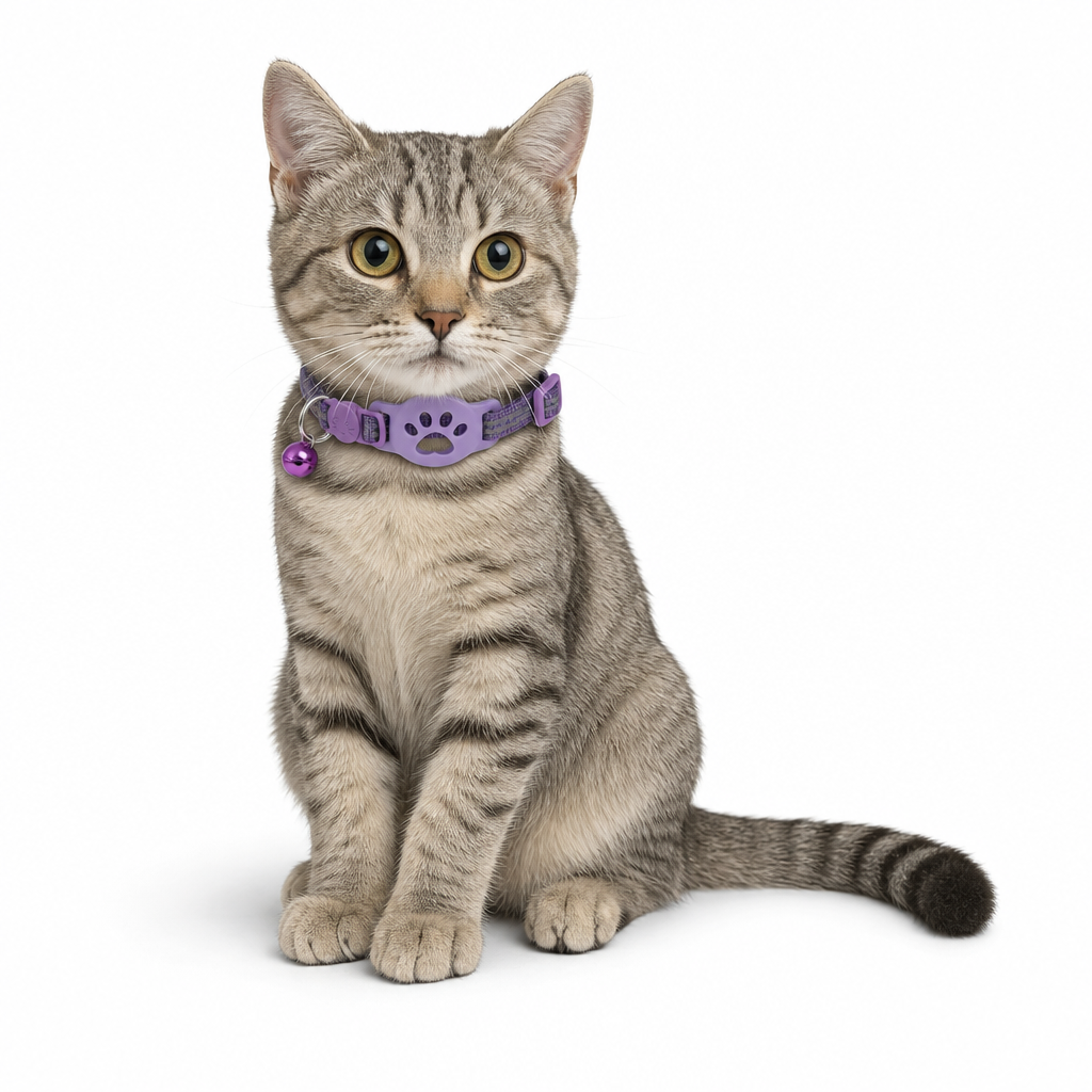 Collier Réfléchissant pour Chat avec Traceur Connecté Étanche