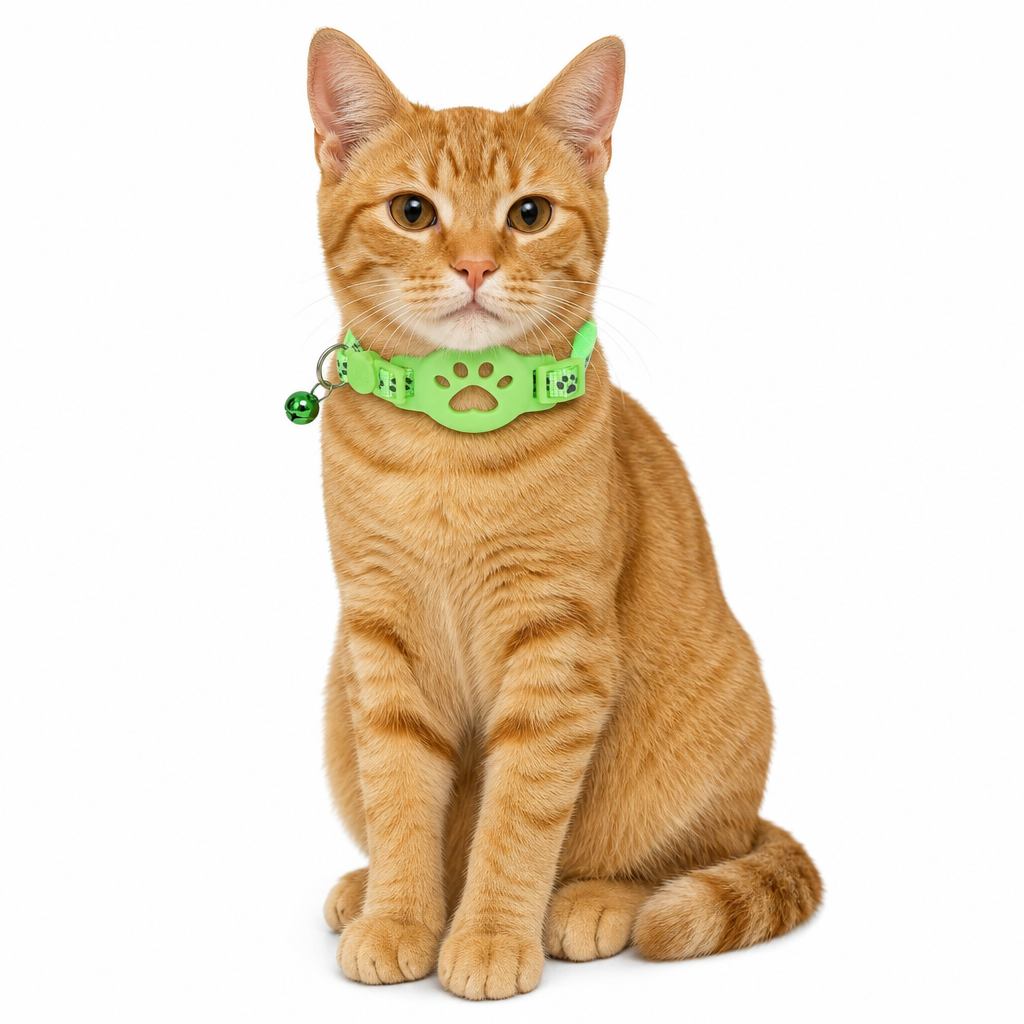 Collier Réfléchissant pour Chat avec Traceur Connecté Étanche