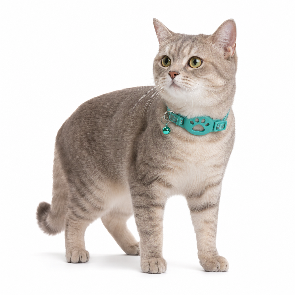 Collier Réfléchissant pour Chat avec Traceur Connecté Étanche