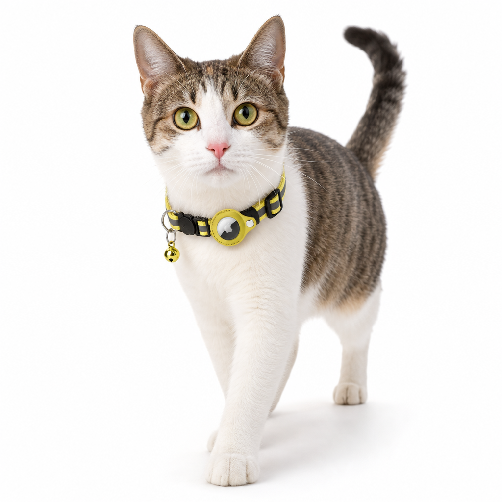Collier Réfléchissant pour Chat avec Traceur Connecté Étanche
