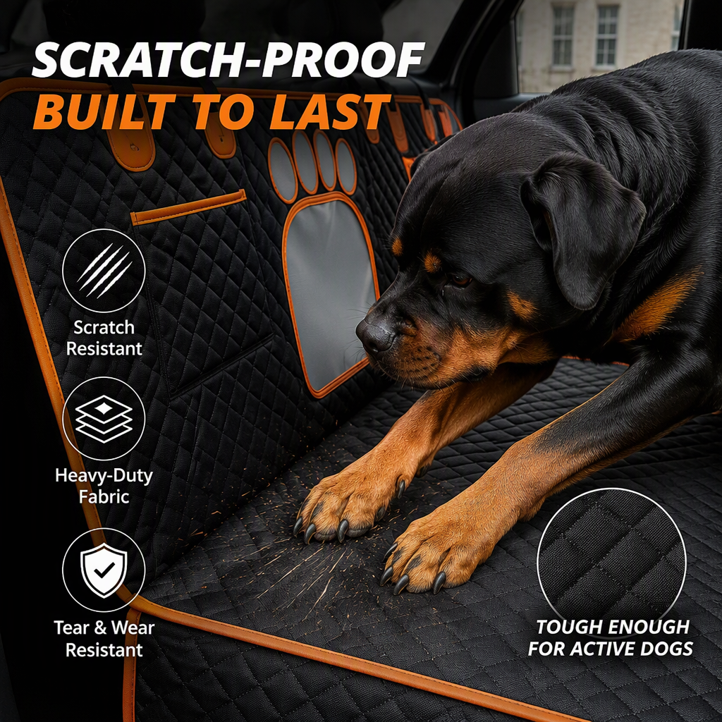 Housse de Siège de Voiture Imperméable pour Chien - Protection de Banquette Arrière
