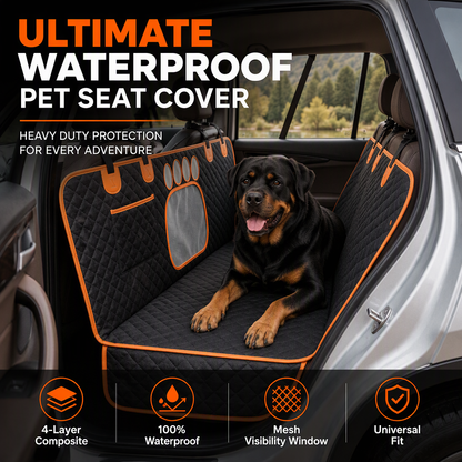 Housse de Siège de Voiture Imperméable pour Chien - Protection de Banquette Arrière