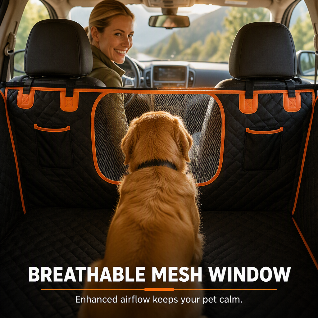 Housse de Siège de Voiture Imperméable pour Chien - Protection de Banquette Arrière