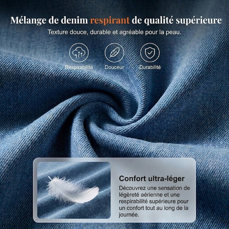 Jean droit court à taille haute pour femme
